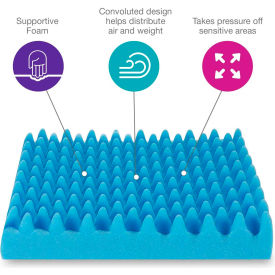 Egg Crate Sculpted Foam Seat Cushion Without Back, Blue