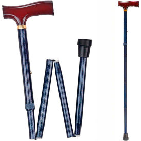 DMI Duro-Med Designer Folding Walking Cane, Adjustable Walking Cane, Blue Ice