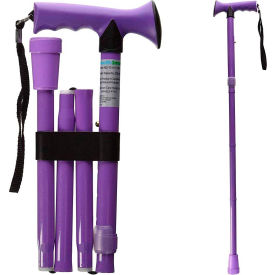 Folding Walking Stick, Soft Comfort Grip, Collapsible, Adjustable Folding, Lavender