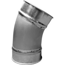 Clamp Together 30 degree Elbow 1.0 CLR, 6" Diameter, Galvanized, 22 Gauge