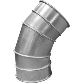 Clamp Together 45 Degree Elbow, 14" Diameter, Galvanized, 18 Gauge