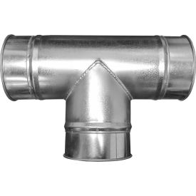 T Branch 8-8-8, 8" Diameter, Galvanized, 18 Gauge