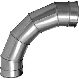 Clamp Together 90 ° Elbow 2.5 CLR, 8" Diameter, Galvanized, 12 Gauge
