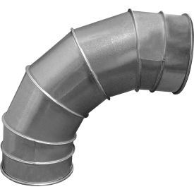 Clamp Together 90 ° Elbow 1.5 CLR, 16" Diameter, Galvanized, 12 Gauge