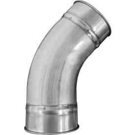 45 ° Tubed Elbow 1.5 CLR, 3" Diameter, Stainless Steel, 16 Gauge