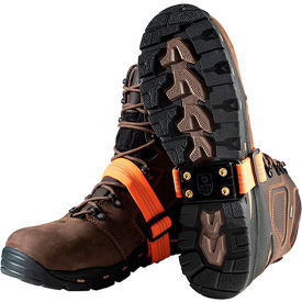 Brass Anti-Slip Traction Ice Cleats, One Size, Plastic Weave Closure
