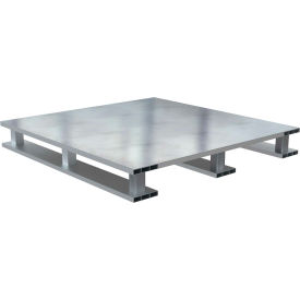 Heavy Duty Closed Deck Half Pallet, Aluminum, 4-Way Entry, 24" x 24", 4000 Lb Static Capacity