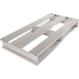 Heavy Duty Open Deck Half Pallet, Aluminum, 2-Way Entry, 36" x 24", 4000 Lb Static Capacity