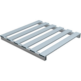 Half Skid Open Deck Pallet, Aluminum, 2-Way Entry, 48" x 24", 4000 Lb Static Capacity