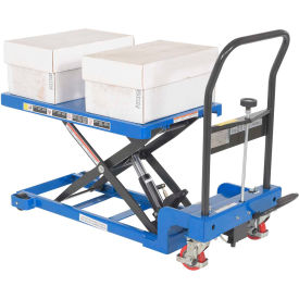 Low Profile Auto-Shift Hydraulic Scissor Lift Cart, 200 Lb. Capacity