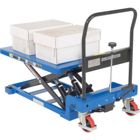 Low Profile Auto-Shift Hydraulic Scissor Lift Cart, 900 Lb. Capacity