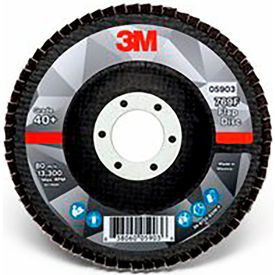 Flap Disc, Type 27, 4 1/2" x 7/8 in, 40+ YF-weight, 10 Per Case