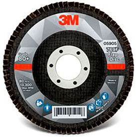 Flap Disc 769F, 4 1/2" x 7/8 in, 80+ YF-weight, 10 Per Case