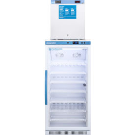 Vaccine Refrigerator/Freezer Combination, 9.4 CuFt, 23-3/8"W x 24-3/8"D x73.5"H, Glass Door