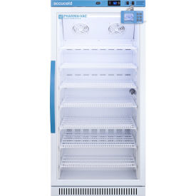 Upright Vaccine Refrigerator, 8 Cu. Ft., Wire Shelves, Glass Door