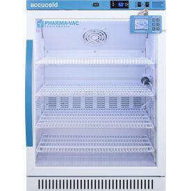 ADA Vaccine Refrigerator, 24-3/8"W x 24-3/8 "D x 32.5"H, 6 CuFt, Glass Door, Wire Shelf
