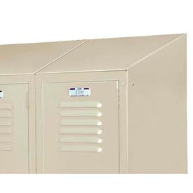 Three-Wide Slope Top Kit For Lockers - 12"Wx15"D - Gray