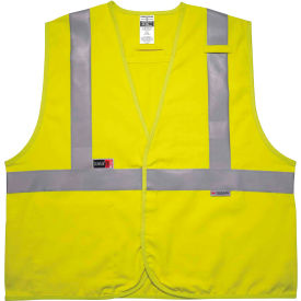 L/XL Lime Hi-Vis FR Safety Vest - Class 2 Dual Compliant