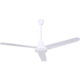 48" Industrial Ceiling Fan, DC Motor, 5 Speed, 7370 CFM, Outdoor Rated, White