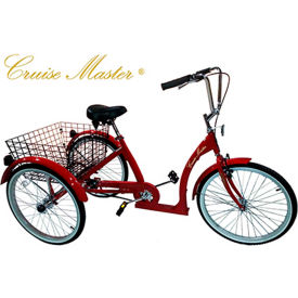 24'' Cruise Master Adult Tricycle, Red