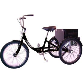 Industrial Tricycle, 500 Lb. Capacity, 24" Wheels, Includes Cabinet, Black