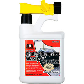 Bio-Enzymatic Chute & Dumpster Wash PLUS, Orange Scent, Quart Bottle, 6/Case