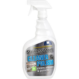 Structured By Nature RTU Stainless Steel Cleaner, Quart Trigger Spray Bottle, 6 Bottles/Case