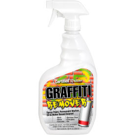 Certified Graffiti, Spray Paint, Oil & Water Based Enamel Remover, Quart Bottle, 6/CS