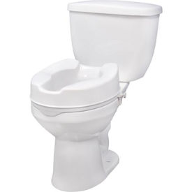 Raised Toilet Seat with Lock, Standard Seat, 4" Height