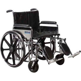 24" Extra Heavy Duty Wheelchair, Detachable Desk Arm, Elevating Legrests