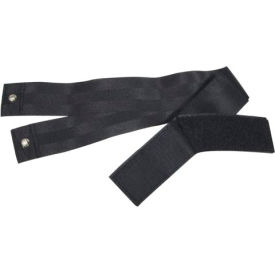 Seat Belt, Hook & Loop Fastener Closure, Black, For Waist Sizes Up to 48", 1 Each