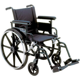 22" Wheelchair, Flip Back Detachable Adjustable Full Arms, Elevating Legrests