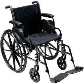 18" Wheelchair, Flip Back Detachable & Adj. Height Desk Arms, Elevating Legrests
