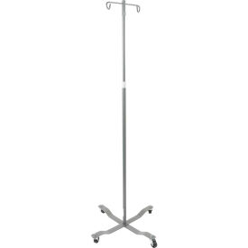 Economy Removable Top IV Pole, Silver Vein, 2 Hook, 40"- 82" Height