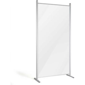 Clear Wall Separator 37"W x 74-1/2"H, White Frame