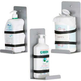 Pump & Wipe Dispenser Bracket For Clear Wall Separators