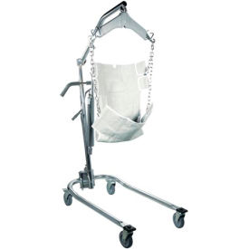 Hydraulic Deluxe Chrome-Plated Patient Lift with 6-Point Cradle