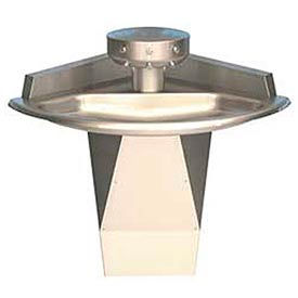 Wash Fountain, Corner, Raising Vent, 3 Person Sink