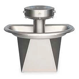 Wash Fountain, Semi-Circular, Off-line Vent, 3 Person