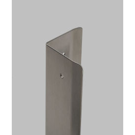 90° Stainless Steel Corner Guard, 16 Ga, Drilled Holes, Round Corners, 48"L x 3-1/2"W x 3-1/2"H