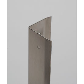90 Degree Stainless Steel Corner Guard, 16 Gauge, Drilled Holes, Square Corners, 48"L x 4-1/2"W x 4-1/2"H