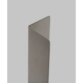 90° Stainless Steel Corner Guard, 16 Ga., Rd. Corners, 60"Lx1"Wx1"H