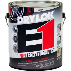 DRYLOK E1 Epoxy Floor Paint, 1 Gallon, Platinum, Pack of 2