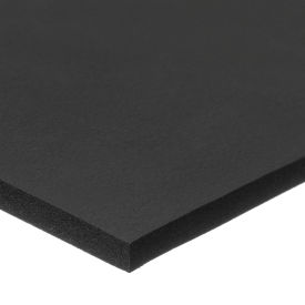 Foam Buna-N/PVC Sheet 36"L x 36"W x 1" Thick, Black, Acrylic Adhesive