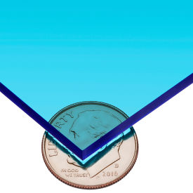 Cast Acrylic Sheet 12"L x 12"W x 1/8" Thick, Blue