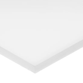 HDPE Sheet 24"L x 24"W x 1/4" Thick, White, Marine