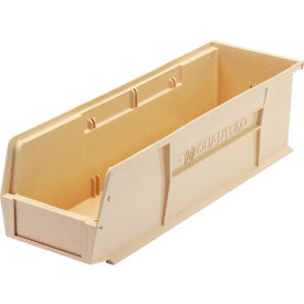 Ultra Series Hang & Stack Bin, 18"L x 5-1/2"W x 5"H, Ivory, Polypropylene, 4 Slots