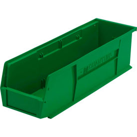 Ultra Series Hang & Stack Bin, 18"L x 5-1/2"W x 5"H, Green, Polypropylene, 4 Slots