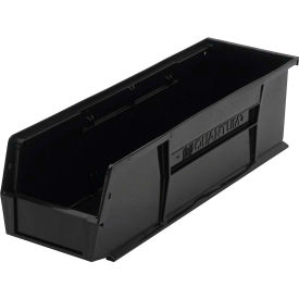 Ultra Series Hang & Stack Bin, 18"L x 5-1/2"W x 5"H, Black, Polypropylene, 4 Slots