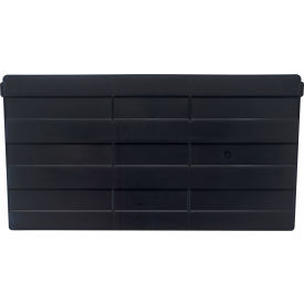 Cross Divider for 24" Hulk Container, Black, Polyethylene, 6/Pack